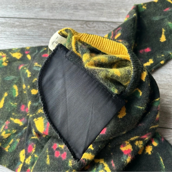 Vintage Alison H. 80s  Art Print Wool Angora Blend Sweater Made in Hong Kong - Picture 10 of 14